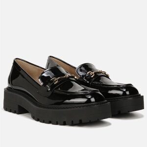 Sam Edelman Black Patent Laurs Chunky Loafers